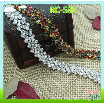 2020 Fashion rhinestone crystal sew on chain  trim